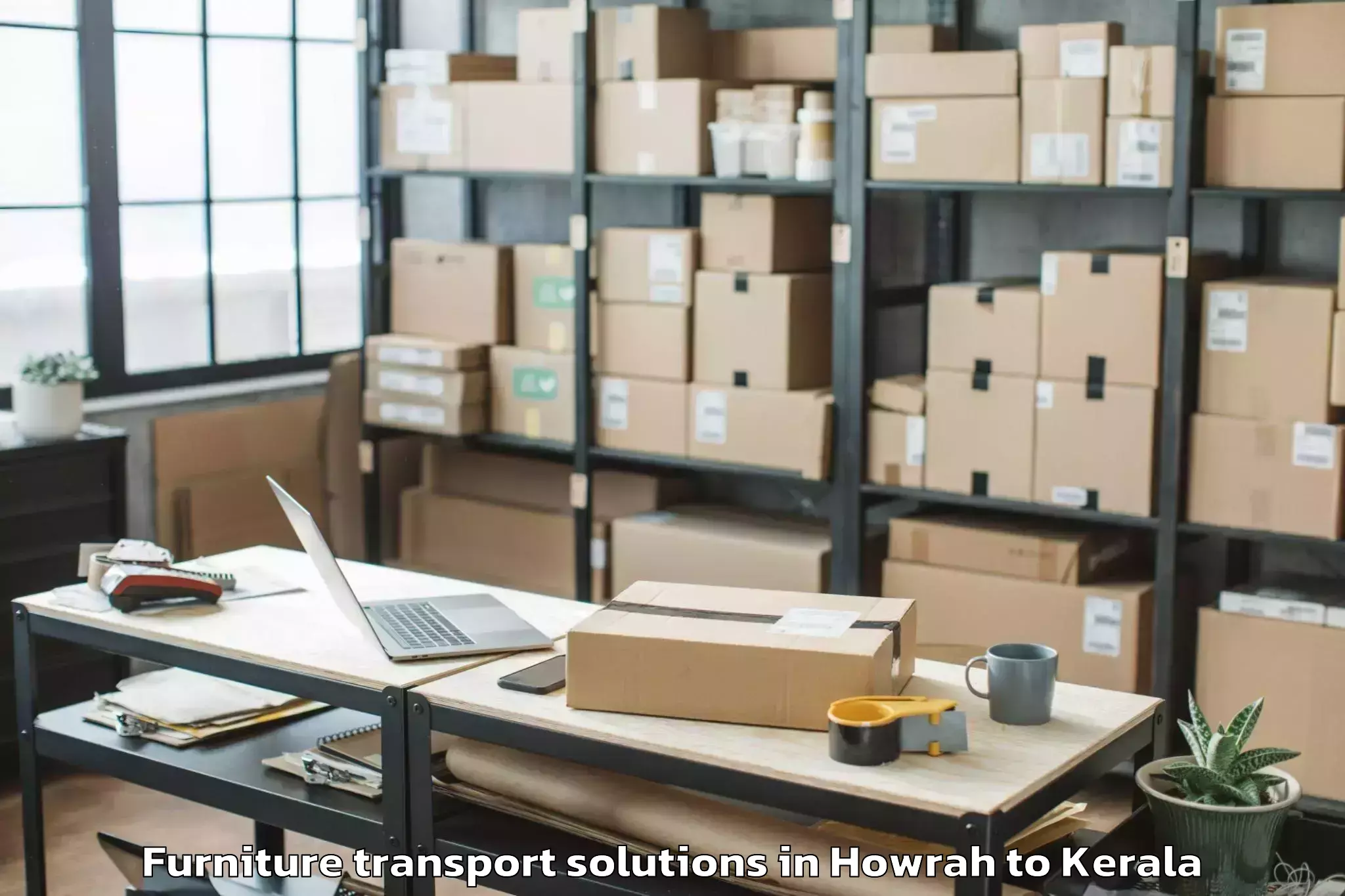 Expert Howrah to Kasaragod Furniture Transport Solutions